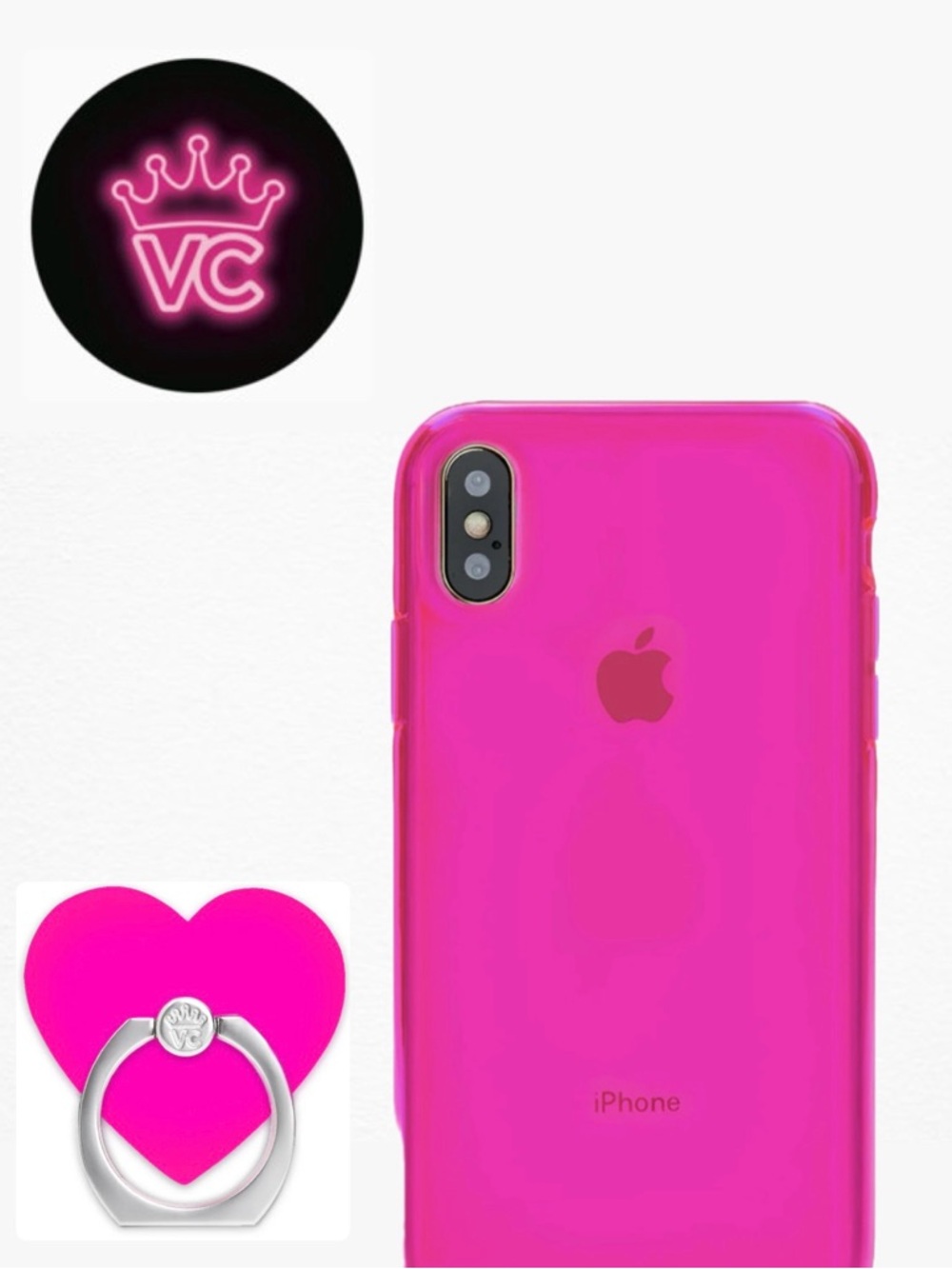 Velvet Caviar Neon Pink iPhone Case + Grip